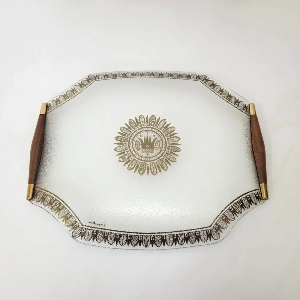 Georges Briard MCM Glass Serving Trays - Picture 3 of 8